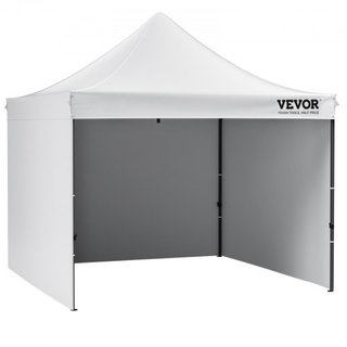 Carpa Plegable para Exterior Gazebo 304.8 x 304.8cm con Paredes Laterales y Bolsa Blanca