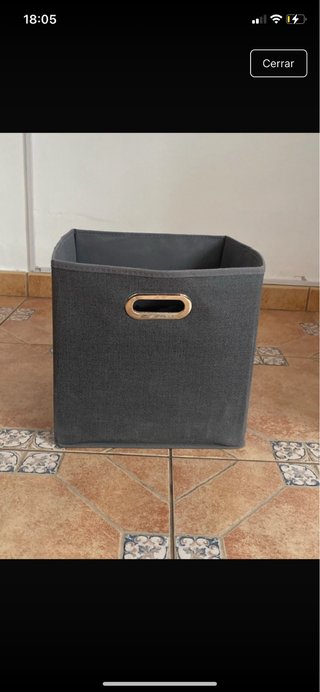 Caja de almacenaje plegable gris