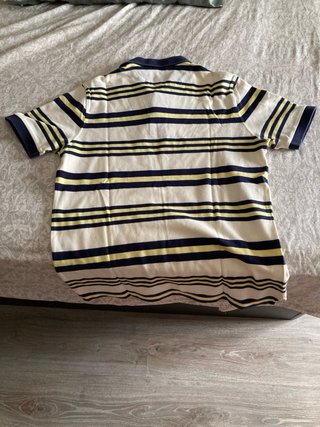 Polo Burberry Rayas Azul Marino y Amarillo
