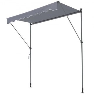 Toldo Retráctil Manual, Toldo Retráctil para Patio Exterior de 78" con Refugio Solar, Toldo Ajustable para Puerta de Patio y Ventana con Cortina de Sombra de 39" para Jardín, Patio, Balcón