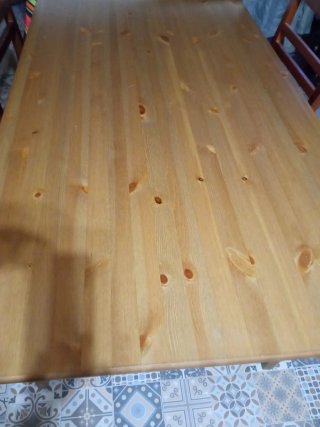Mesa comedor extensible madera 6 sillas a juego.