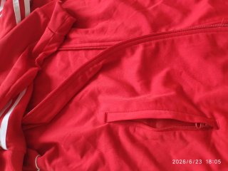 Chaqueta Adidas Roja Cremallera