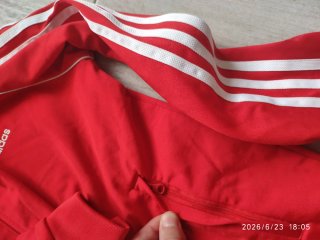 Chaqueta Adidas Roja Cremallera