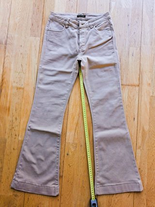 2 pantalones vaqueros corte campana talla 34
