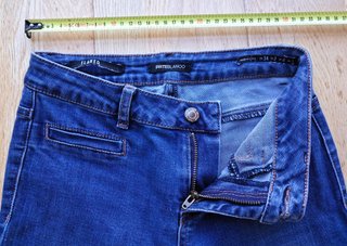 2 pantalones vaqueros corte campana talla 34