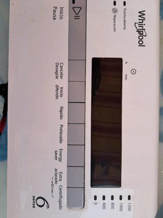 Panel lavadora Whirlpool 6.5 Kg
