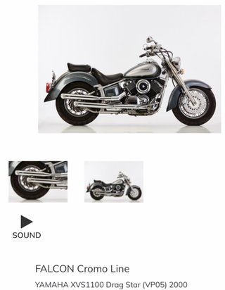 Silenciosos juego Yamaha Drag Star 1100 ce