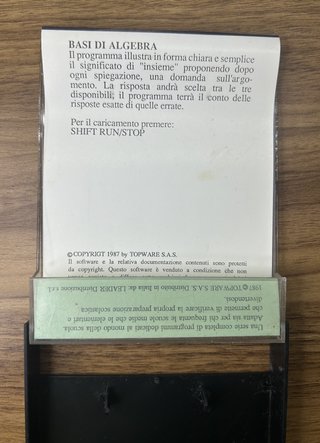 Topware Basi di Algebra CBM64 Cassetta
