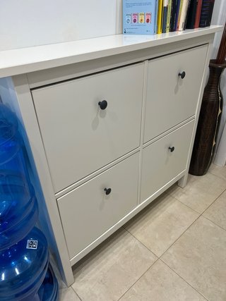 Zapatero HEMNES Blanco 4 Compartimentos