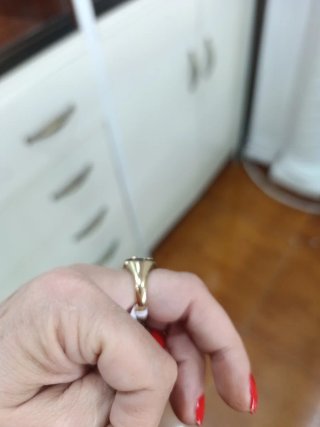 Anillo oro 18k inicial L