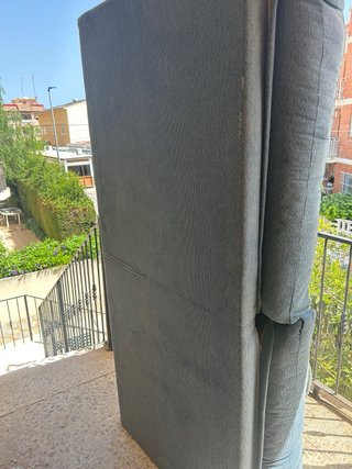 2 Sofás grandes tela azul 3 y 2 plazas