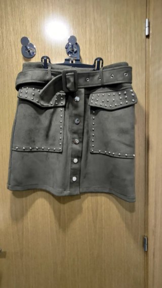 Falda antelina verde militar L