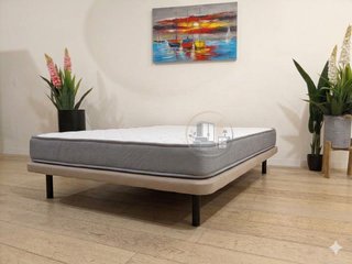 Somier Base Tapizada + Colchón Baviera 18cm (Nuevo)