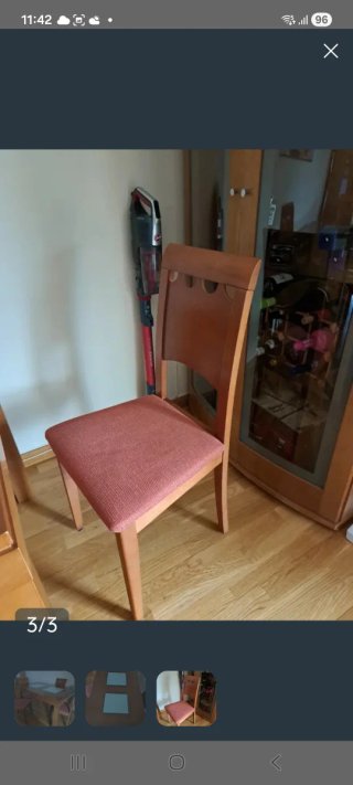 Mesa comedor y 6 sillas madera