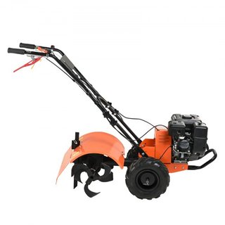 Cultivador de Tiller a Gas, Cultivador de Jardín de 212CC 4 Tiempos, Tiller con 4 Puntas Traseras Ajustables de Acero para Cultivo de Suelo en Césped, Jardín y Campo