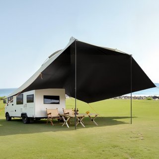 Toldo para Vehículos, Gran Cobertura de Sombra de 10' x 7' para Lado de Coche, Toldo de Coche PU2000mm UV50+ con Canopies Laterales Extendidos y Bolsa de Almacenamiento Portátil, Adecuado para Cam...