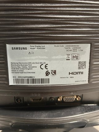 Monitor Samsung Negro de 24 pulgadas
