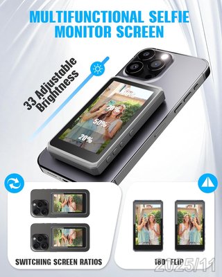 VERDELLE Pantalla Magnetica Selfie Vlog iPhone 4K