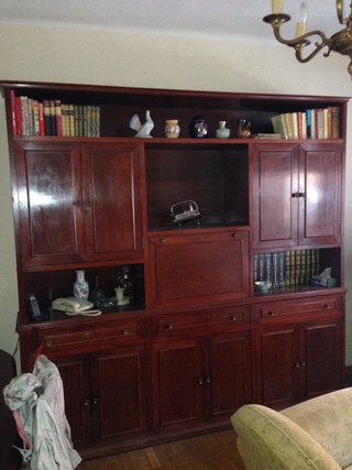 Librería de caoba hecha a mano