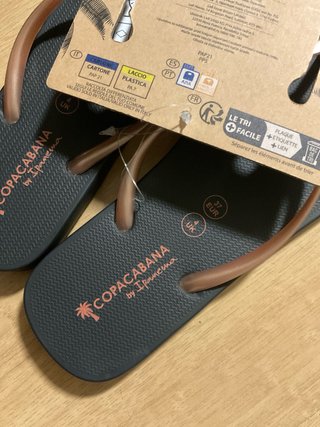 Chanclas Ipanema Copacabana Talla 37 Negro/Dorado.