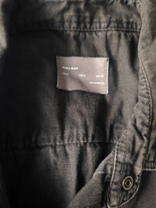Camisa vaquera sin mangas negra