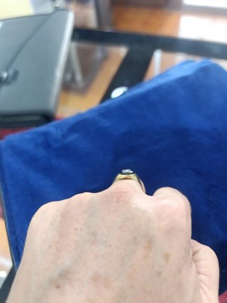 Anillo Oro 18k Inicial L Negro