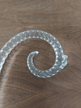 Brazo o cachaba de cristal para lámpara araña