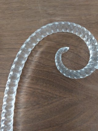 Brazo o cachaba de cristal para lámpara araña