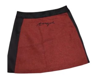 Falda Y2K Desigual Roja y Negra