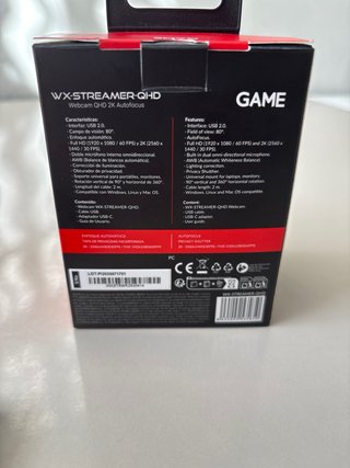 Webcam GAME WX-STREAMER-QHD 2K Autofocus