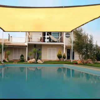 2 TOLDOS VELA RECTANGULARES DE 3X4 COLOR CREMA