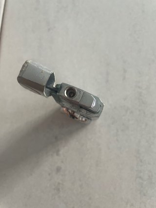 Encendedor Plata con Reloj Delfín antiguo