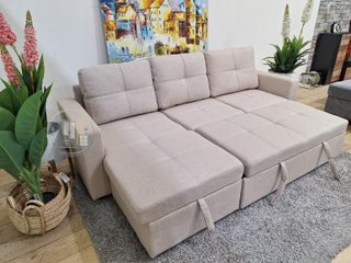 Sofá cama chaise longue con arcón