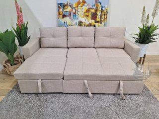 Sofá cama chaise longue con arcón