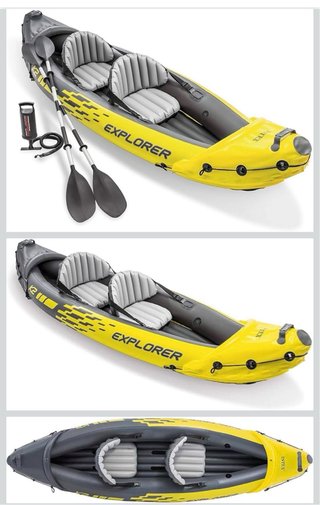 Kayak Inflable Intex Explorer K2 Amarillo