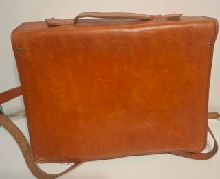 Bolso Cartera Cuero Marrón Vintage