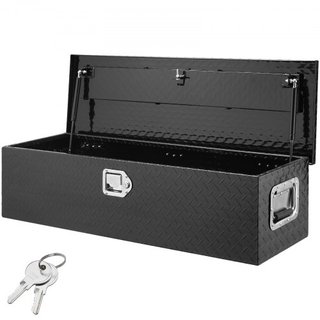 Caja de Herramientas de Aluminio para Camiones de Alta Resistencia, Caja de Herramientas de Placa de Diamante con Mango Lateral y Llaves de Bloqueo, Caja Organizadora de Herramientas para Pickup, ...