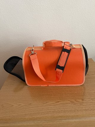 Transportín gato/perro pequeño naranja
