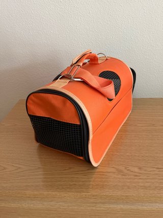 Transportín gato/perro pequeño naranja
