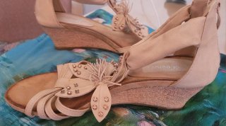 Sandalias elegantes tacón talla 40 impecables
