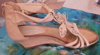 Sandalias elegantes tacón talla 40 impecables