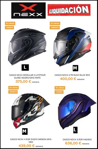 Cascos Nexx en Liquidación