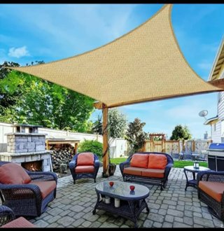 TOLDO VELA DE 3X3 COLOR CREMA