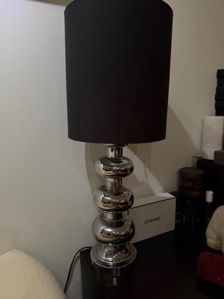 Juego de 2 Lámparas de mesa moderna plateada
