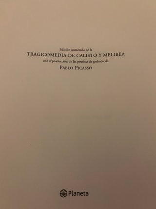 Facsímil La Celestina ilustrado por Picasso