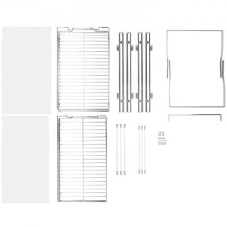 Organizador de Gabinete Extraíble de 2 Niveles 14"Wx21"Dx15"H, Estantes de Despensa Deslizables de Alta Resistencia, Cajones de Acero Extraíbles, Almacenamiento de Cajones Deslizantes para el Hoga...