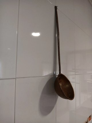 Cazo antiguo de cobre