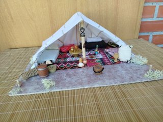 Miniatura Belén: Tienda y Camello