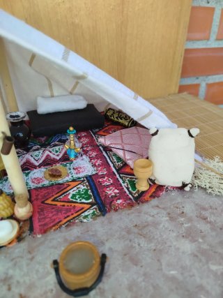 Miniatura Belén: Tienda y Camello