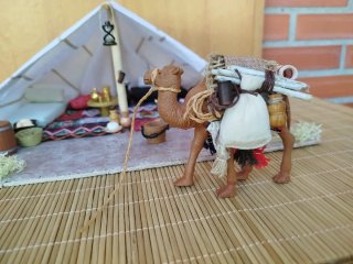 Miniatura Belén: Tienda y Camello